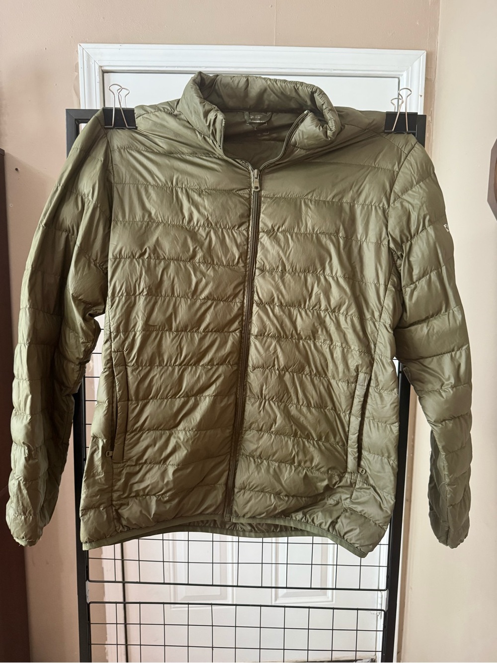 Alpine Swiss Olive Green Quilted Puffer Jacket - Men